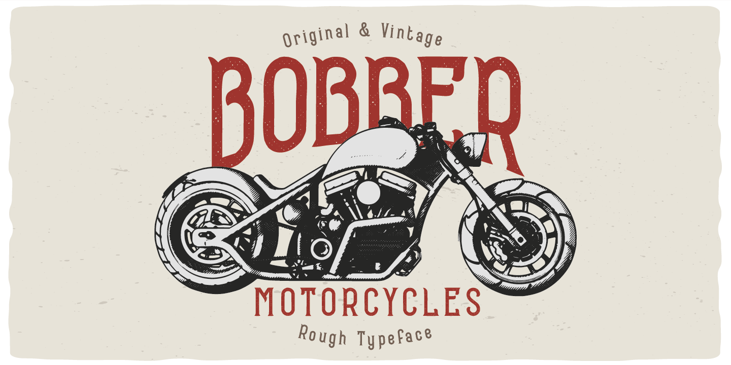 Przykład czcionki Bobber Motorcycles Base